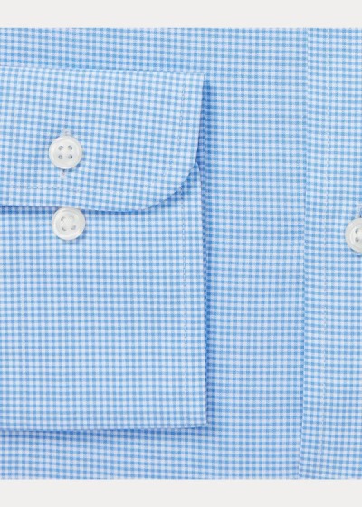 Camisa Polo Ralph Lauren Hombre Azules / Blancos - Gingham Easy Care Stretch Poplin - YRSNF6928